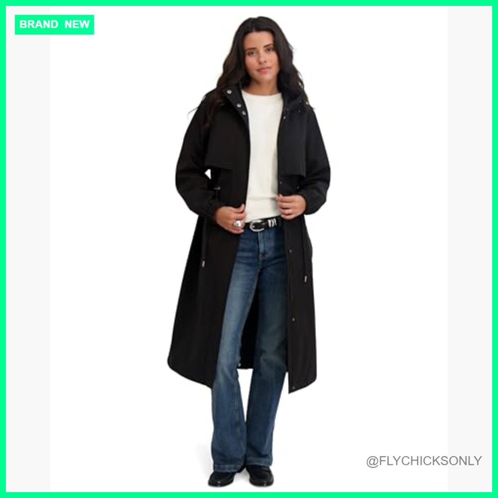 Softshell Trench Coat Lightweight Rain Jacket Det… - image 3